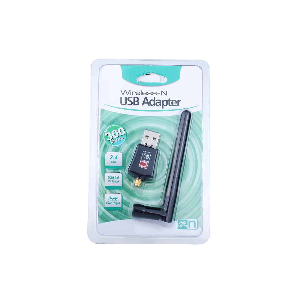 Беспроводной Wi-Fi адаптер 300 Мбит/с USB приемник 2 0 с дБи антенной сетевая карта Lan