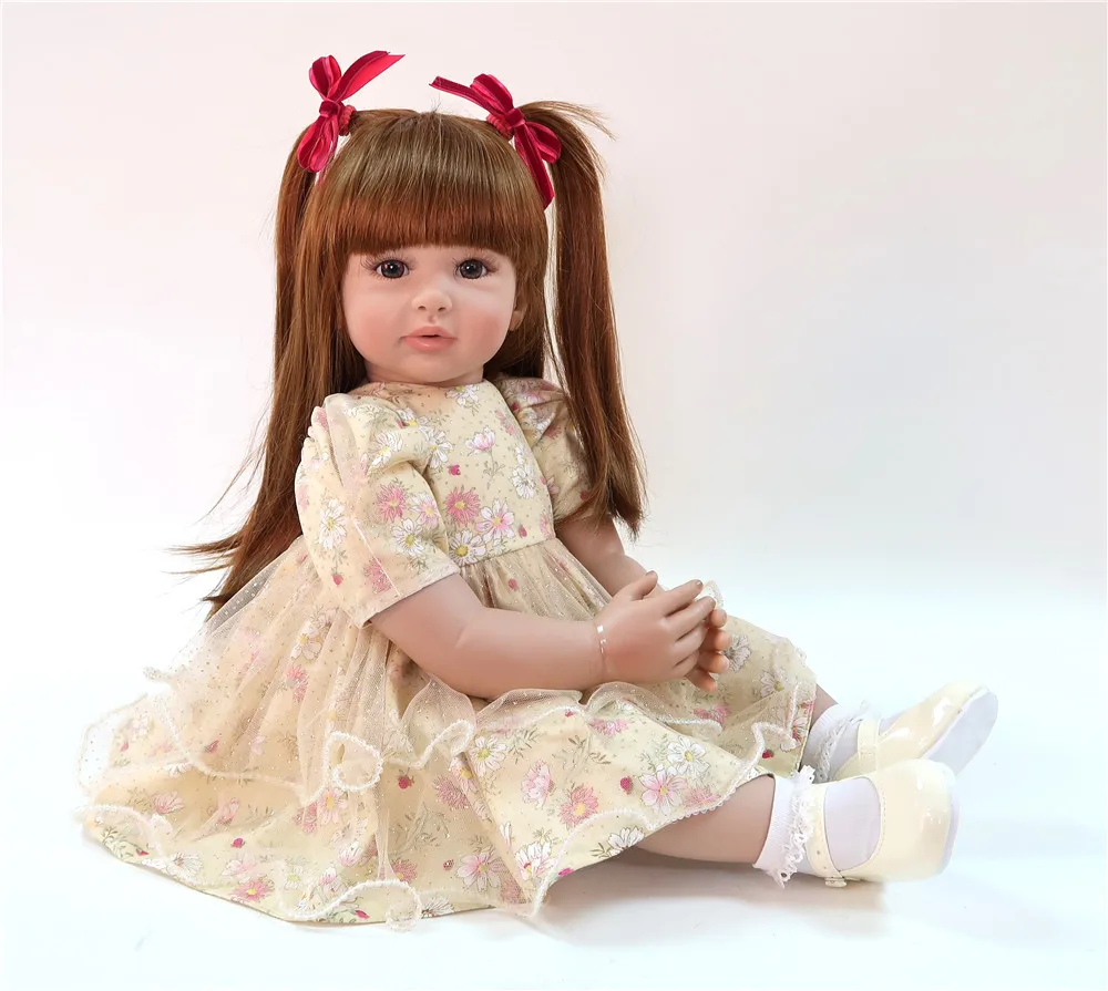 Дизайн 60 см мягкая силиконовая кукла Reborn Baby 2" игрушка для новорожденного ребенка подарок на день рождения для ребенка перед сном раннее образование