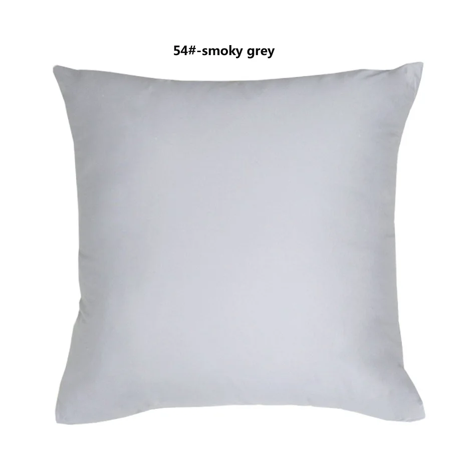 smoky grey Наволочка для дивана из хлопка, 40x40/45x45/50x50/55x55/60x60/65x65/70x70 см, декоративная наволочка, чехол для подушки - Цвет: smoky grey