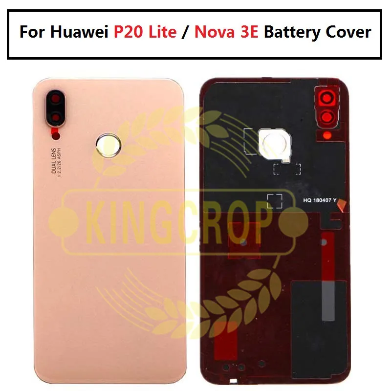 Задняя стеклянная крышка батарейного отсека Huawei Nova 3e Сменный Чехол для корпуса P20