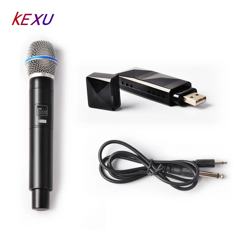 Kexu USB беспроводной набор с микрофоном передатчиком для выступлений ручной