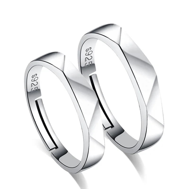 

100% 925 sterling silver romantic lovers`couple rings female finger ring jewelry wholesale men man women ladies girl gift