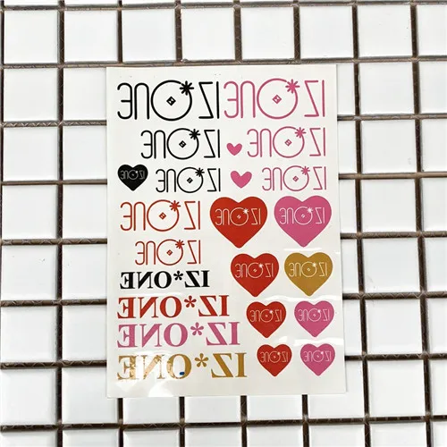 IZONE 10 листов/lot Got7 наклейки Idol BTS IZONE дважды Seventeen; Кей-поп для мальчиков стикер татуировки вентиляторы подарок вечерние поставки - Цвет: IZONE