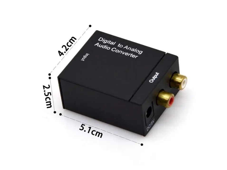 Цифро аналоговый преобразователь цифровой DAC SPDIF Toslink в стерео аудио L/R адаптер с