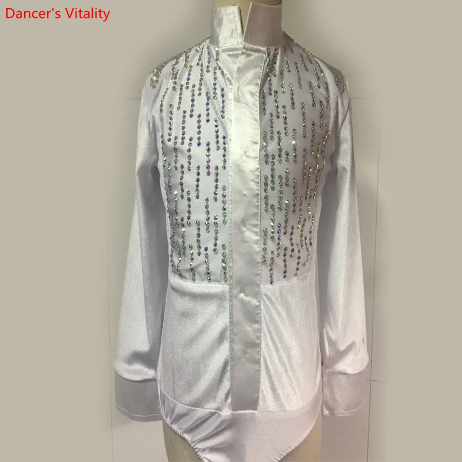 

Boy's Latin Dance Clothing Men's Latin Dance Competition Tops Men's Ballroom Dance Walzte Tango Stage Performance Costumes