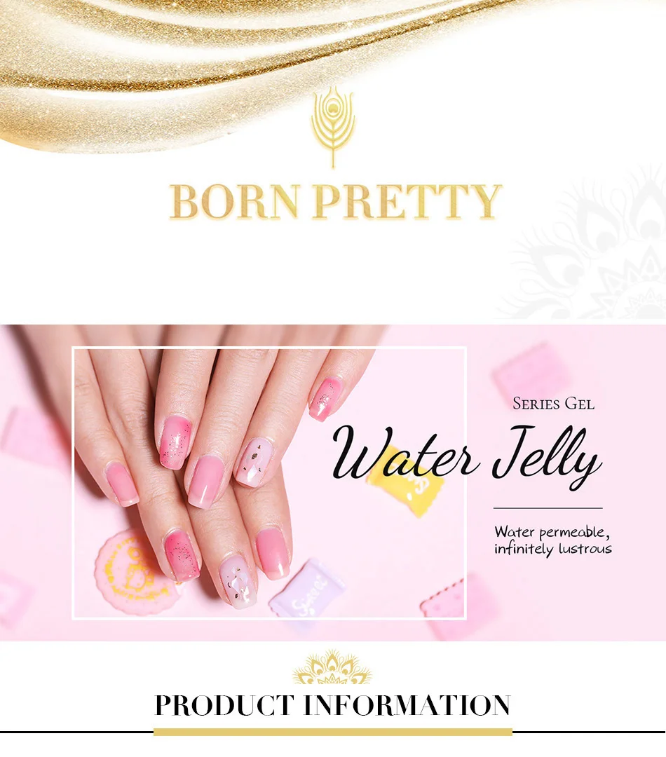 BORN PRETTY 6 мл Гелевый лак для ногтей УФ-гель розовый серый смешанные цвета полупрозрачный впитывающий Гель-лак для ногтей