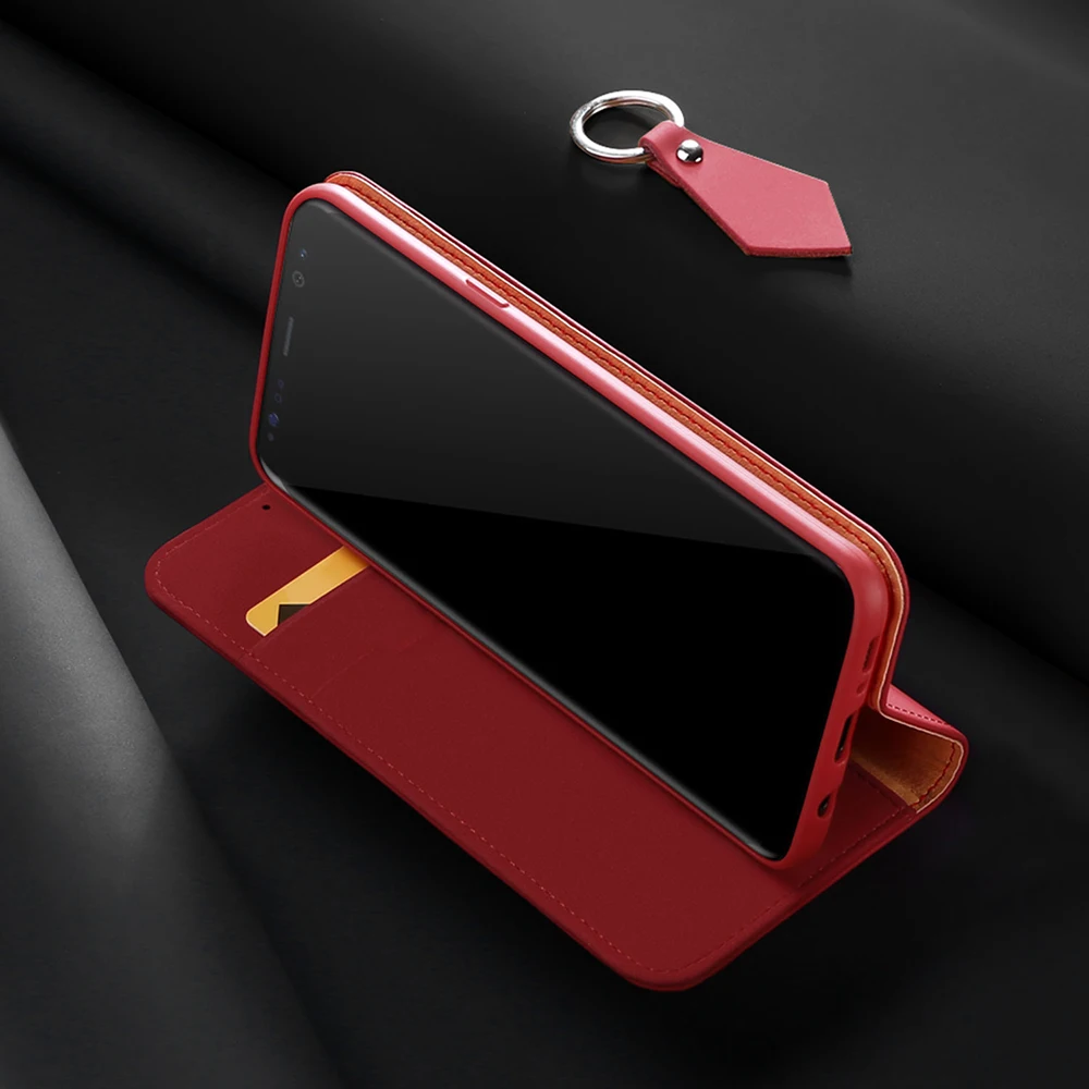 DUX DUCIS чехол из натуральной кожи для Samsung Galaxy S8 винтажный Магнитный Флип кошелек