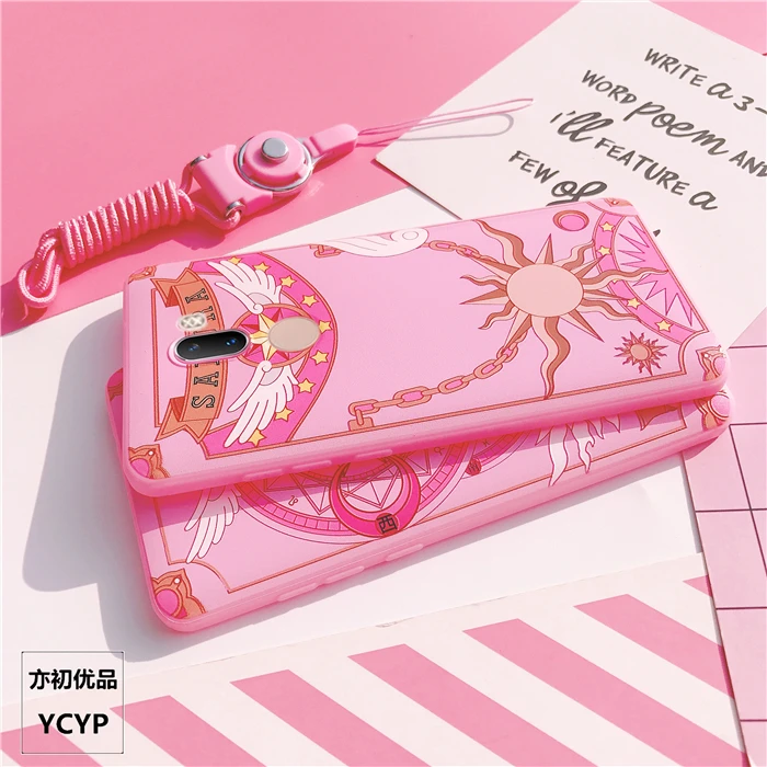Для спортивной камеры Xiao mi 8 Cardcaptor Sakura Чехол+ пленка для экрана из закаленного стекла, с рисунками из мультфильмов чехол для спортивной камеры Xiao mi 6/6X/mi 5X/5S/5splus чехол