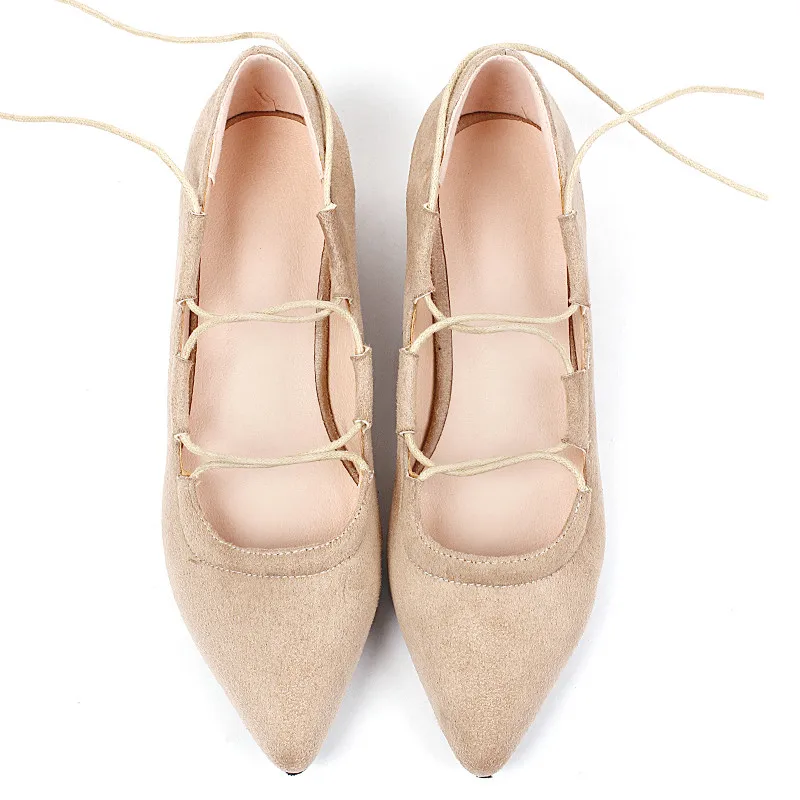 Женские туфли с перекрестной шнуровкой YMECHIC розовые бежевые черные вечерние