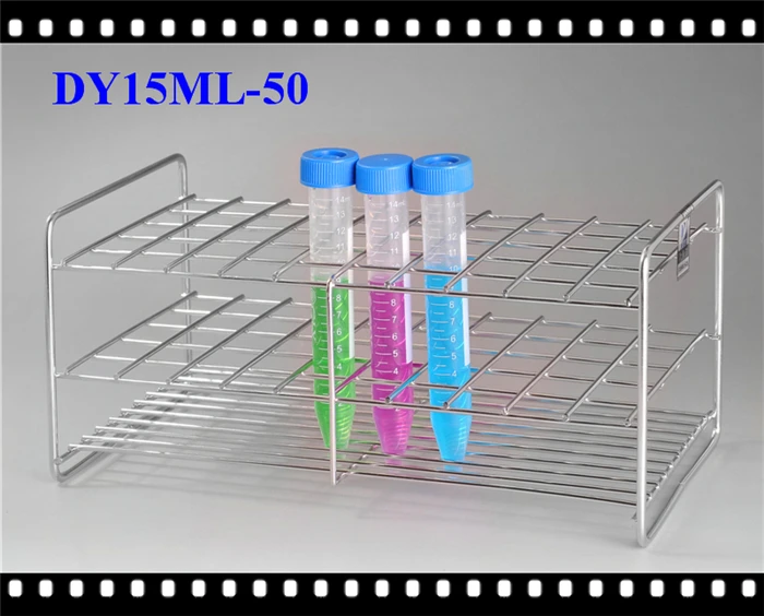 Стойка для центрифужных труб из нержавеющей стали 50 отверстий объемом 15 мл все