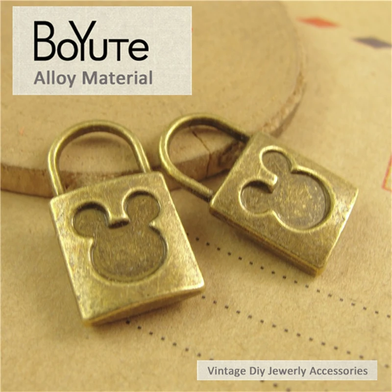 BoYuTe (50 шт./лот) 21*12 мм 2 цвета винтажные металлические подвески из сплава Diy