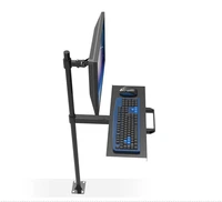 full rotation free lifting ergonomic monitor holder keyboard tray holder floor mount sit stand workstation w811
