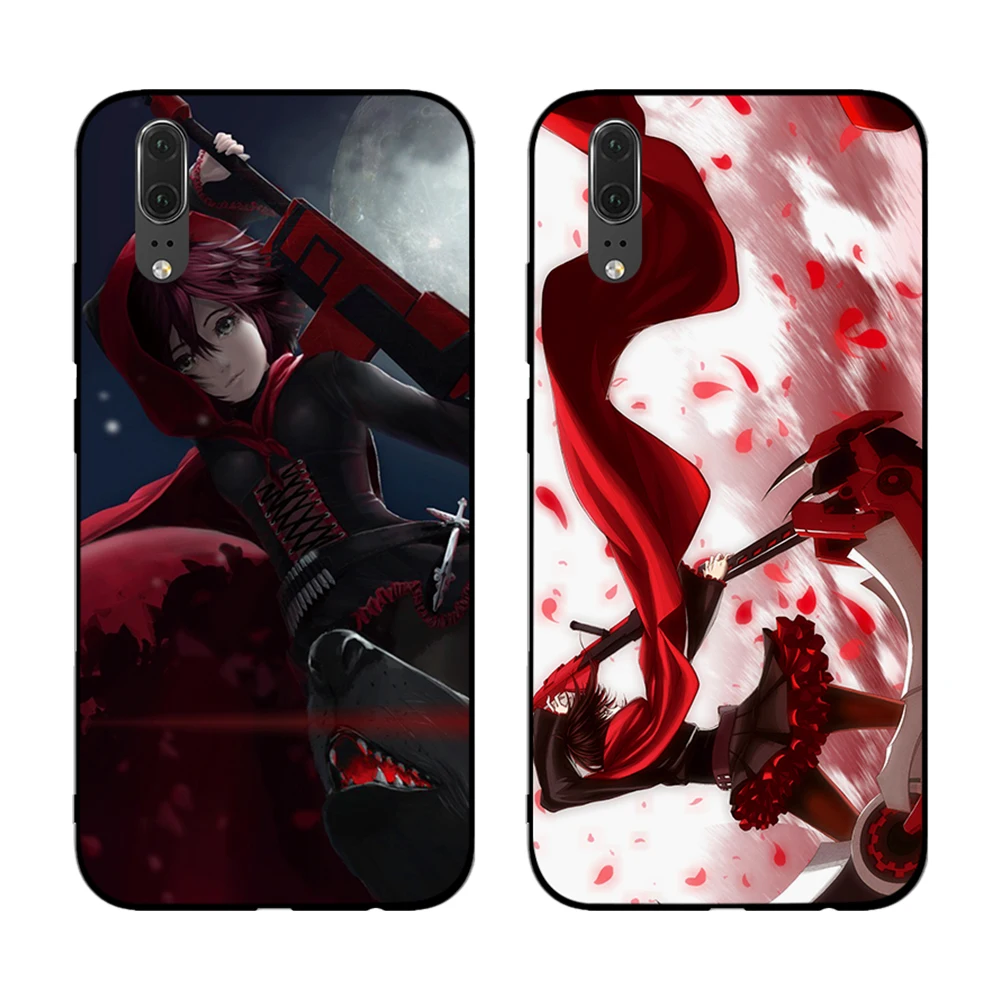 Черный и красный мягкий чехол Blake Belladonna для Huawei Y6 Y7 Y9 Prime 2017 2018 2019 Nova 2i 3 4 3i Lite Mate 10 20