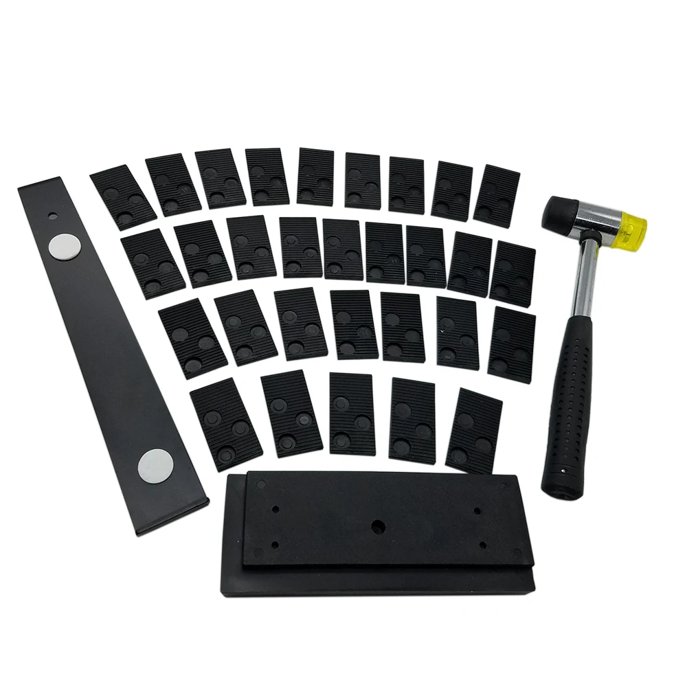 Набор для установки деревянного пола с прорезями и резиновым блоком двойная