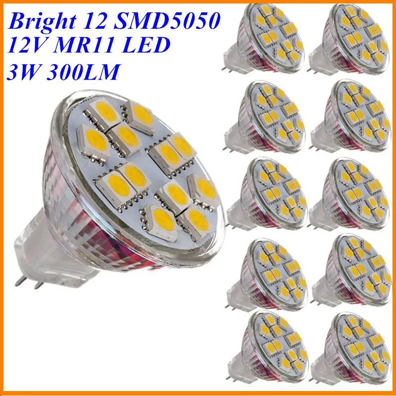 5X 3W MR11 Светодиодная лампа 12V DC Mini Cup GU4 12 SMD5050 теплый белый заменить галогенные 20W