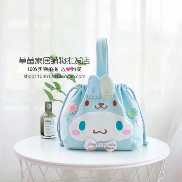 Мультфильм милый Sanrio, Hello Kitty с рисунками из мультфильма «My Melody Cinnamoroll Марка pom-Pom Purin холщовый мешок на завязках косметички сумки-косметички в подарок