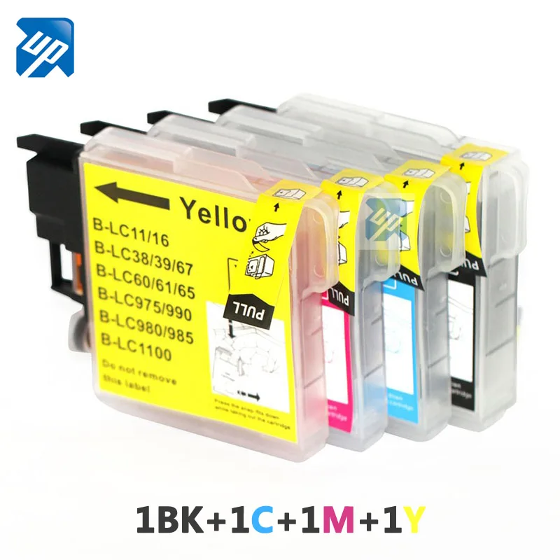 4 чернильных картриджа Φ lc39 для принтера BROTHER J315w J515w LC-39 J265 J415W | Компьютеры и офис