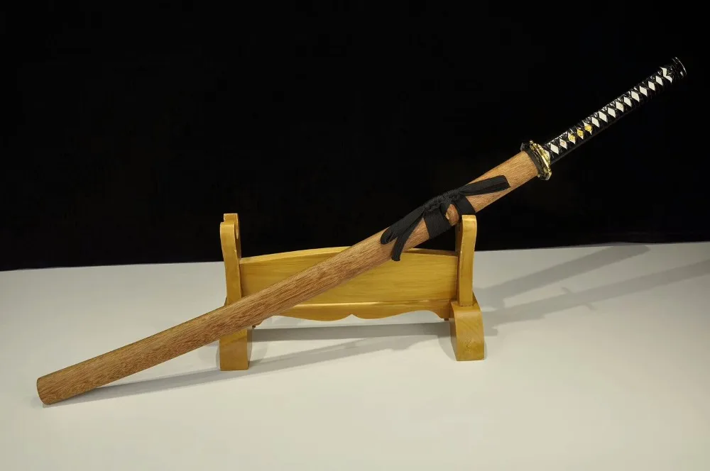 Высококачественный японский острый меч из глины закаленное лезвие дамасской