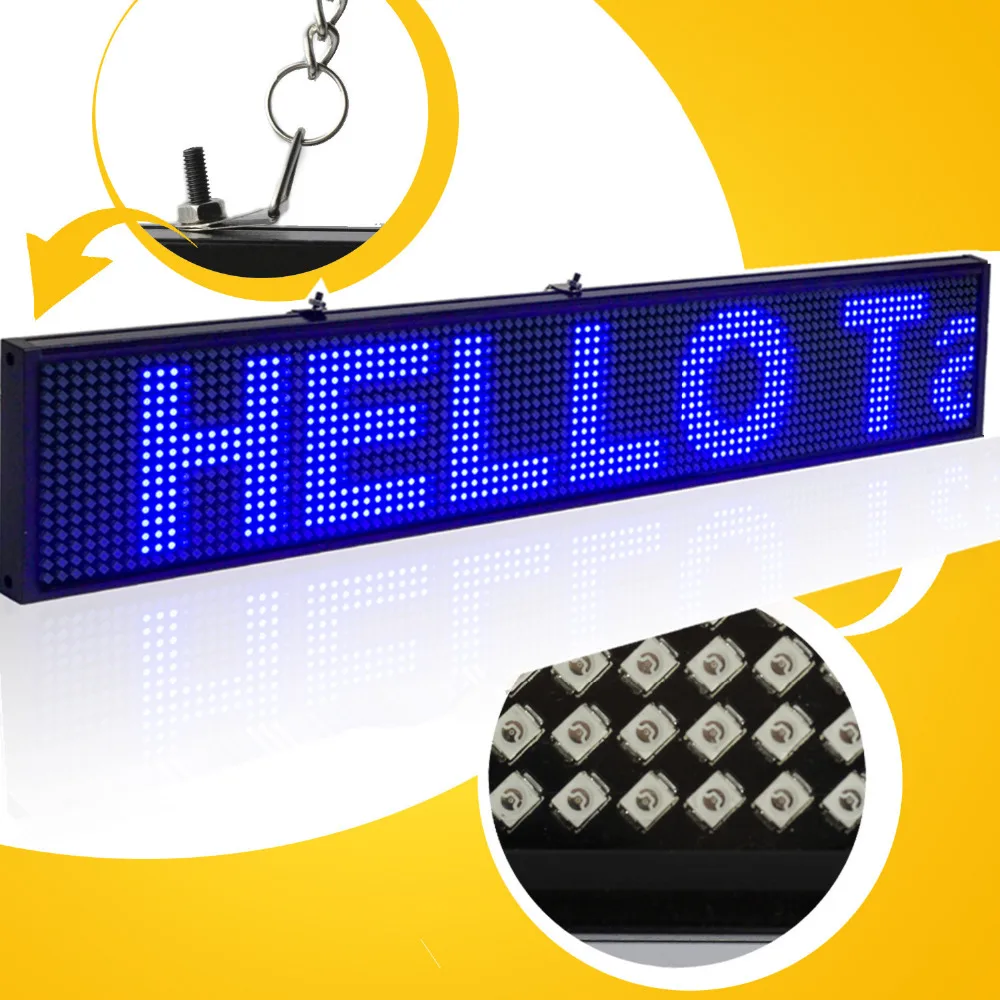 Светодиодный знак SMD P5 программируемый 82 см 32 дюйма 16*160 пикселей|countdown display|messages led