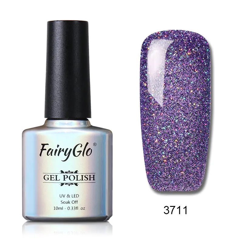 NHJ3711 FairyGlo неоновый цвет лак для ногтей 10 мл Блестящий полуперманентный лак замачиваемый гель Hybird лак голографический Shilak - Цвет: NHJ3711