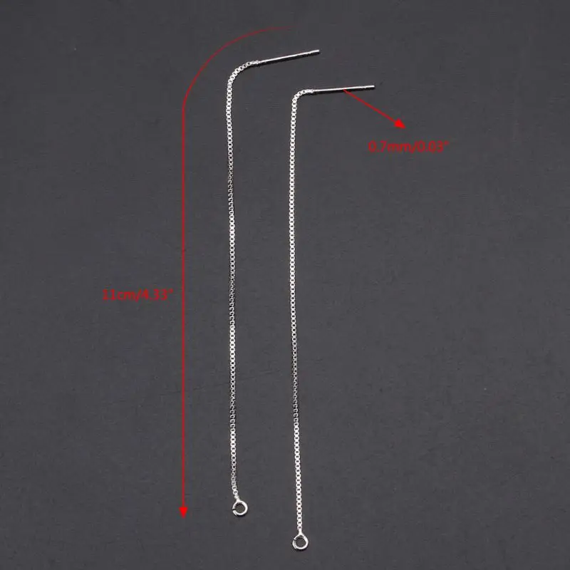 S925 серебро DIY уха проволока нить с прыгающим кольцом Висячие серьги ювелирных изделий