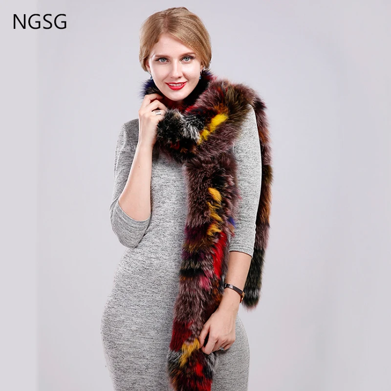 Шарф из натурального меха лисы 200 см/100 см|genuine fur scarf|fur scarfscarf women |