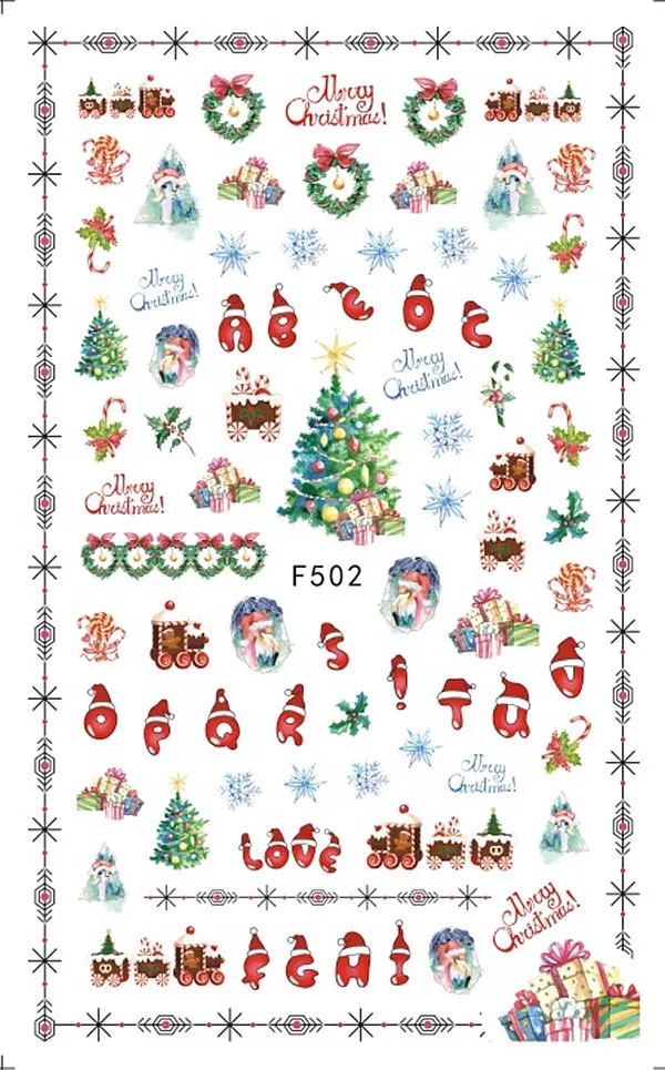 1 лист Счастливого Рождества элементы снеговик чулки X'mas дерево подарок теплый