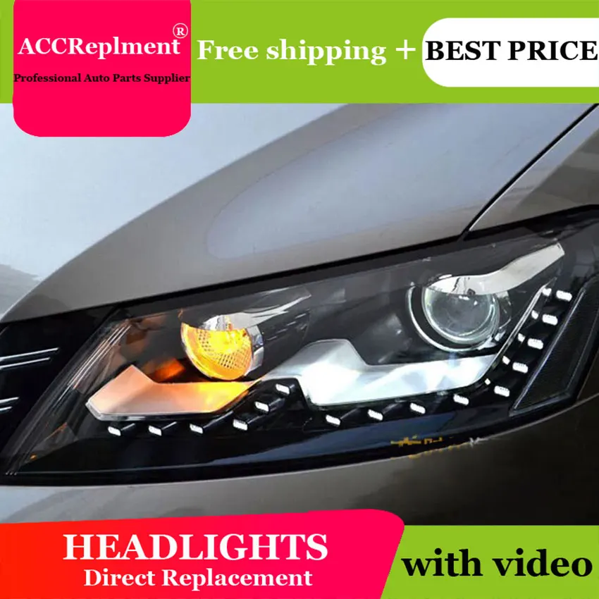 Авто PRO 2011- для vw passat B7 фары Биксеноновые линзы passat B7 фары для автомобиля Стайлинг U светодиодный DRL H7 ксеноновый парковочный