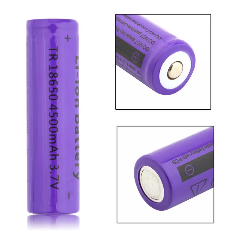 18650 перезаряжаемая литиевая батарея 4500mAh 3,7 V литий-ионная батарея для фонарика фонарь фонарик 18650 батареи