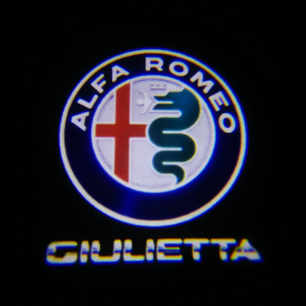 Giulietta QCDIN для Alfa Romeo Giulietta Автомобильный светодиодный светильник для проектора с логотипом приветствуется светильник для Alfa Romeo 159 Giulietta Giulia Mito Stelvio Brera - Испускаемый цвет: Giulietta