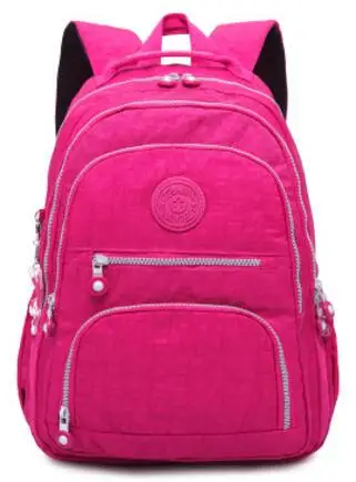 Школьный рюкзак для девочек-подростков Mochila Feminina, женские рюкзаки, нейлоновый водонепроницаемый повседневный рюкзак для ноутбука, женский рюкзак - Цвет: wine red