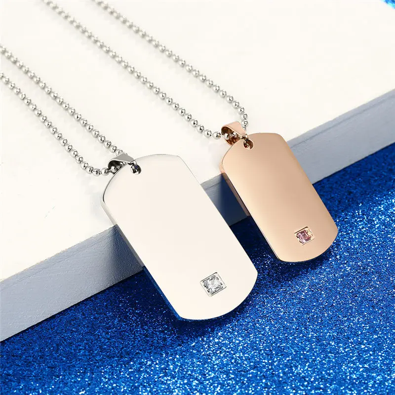 V. Ya Dog Tag военные армейские Жетоны ювелирные изделия лазерное пользовательское имя выгравированный логотип для мужчин и женщин кулон ожерелье из нержавеющей стали Прямая поставка