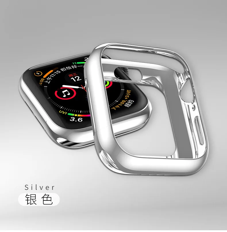 HOCO Мягкий чехол из ТПУ для Apple Watch 4 40 мм/44 мм модный защитный чехол с покрытием для iWatch 4 силиконовый бампер