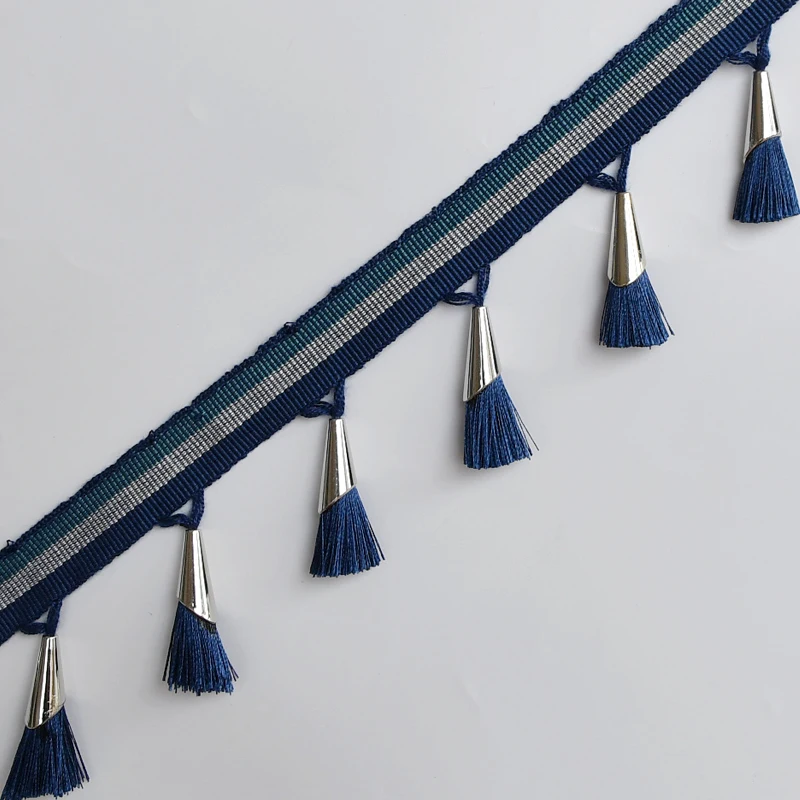royalblue YY-tesco 12 ярдов/лот 7 см Широкий ключ кисточка занавеска кружевная бахрома отделка DIY одежда юбка домашние текстильные украшения кружевная лента - Цвет: royalblue