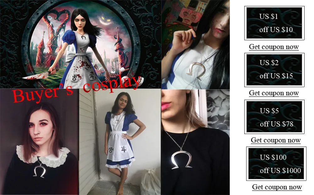 PS3 Xbox PC игры ювелирные изделия Alice the Madness возвращается Вдохновленный подковой ожерелье женщина мужчина косплей ожерелье s с подвесками