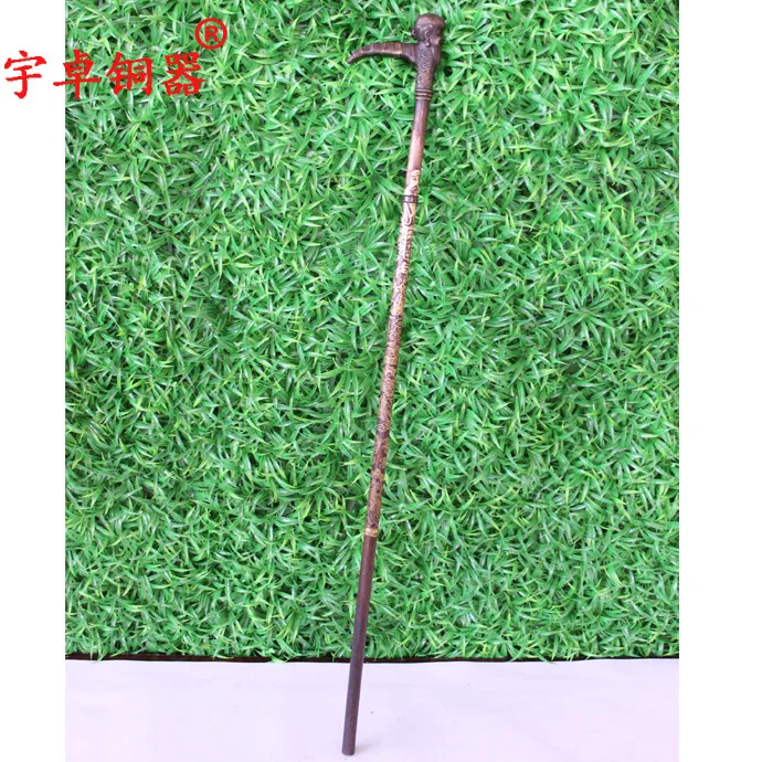 

Yu Zhuo BRASS copper copper Shouxing old cane too pure hand crutch gift