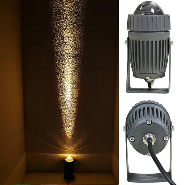 10 Вт Cree узкий угол Led газон свет красный/синий/зеленый/желтый/теплый белый пейзаж лампа для наружного здания моста садовое освещение - Испускаемый цвет: yellow