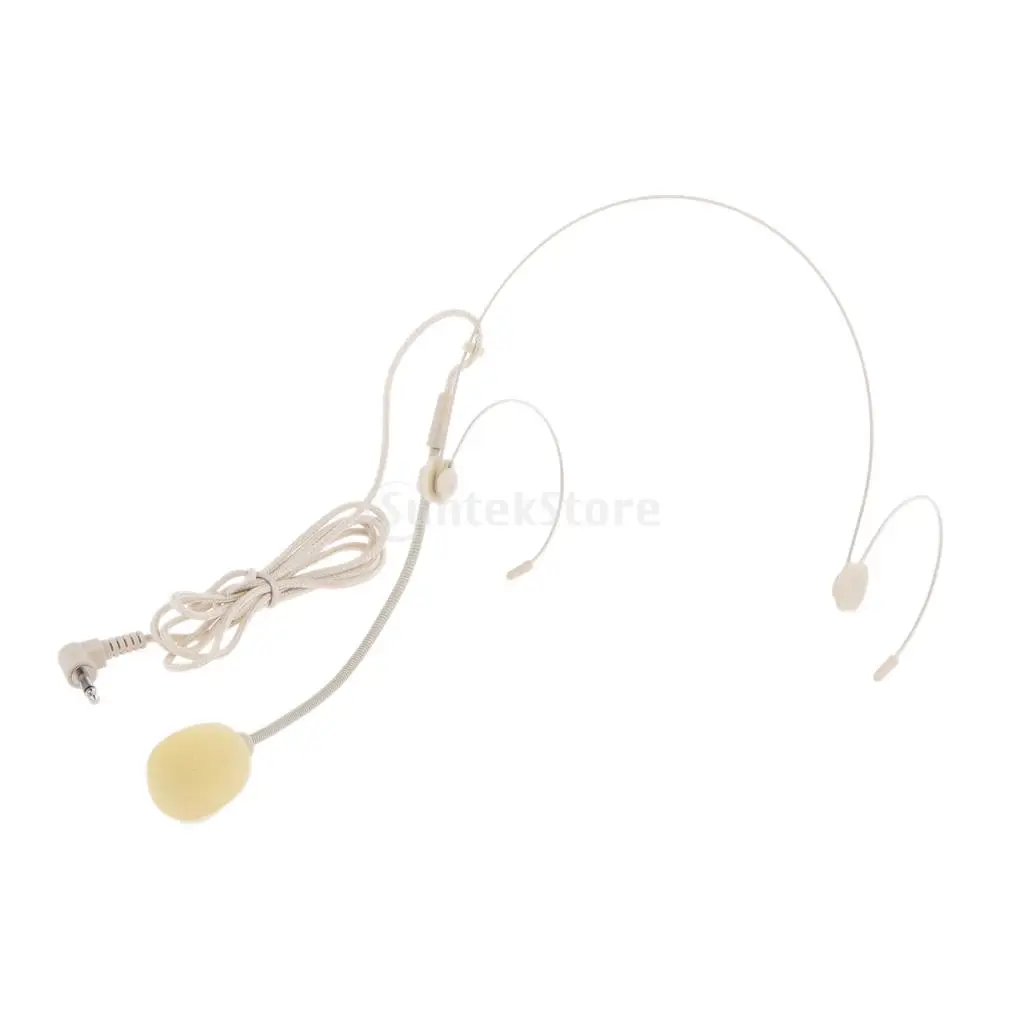 Желтый профессиональный двойной крючок для ушей гарнитура головной микрофон L