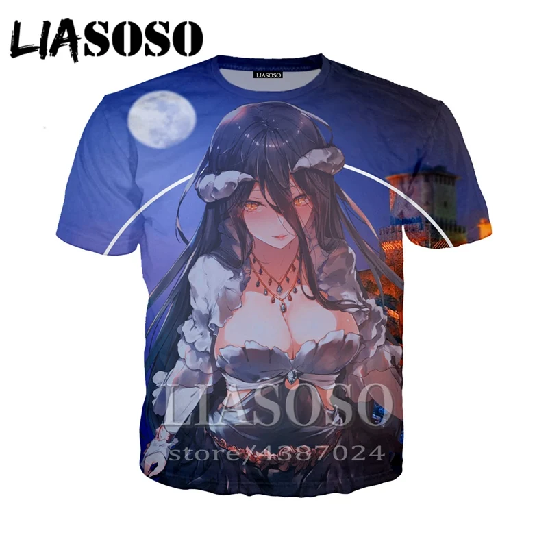 LIASOSO аниме 3d принт футболка для мужчин и женщин Harajuku doki милая Забавная девушка