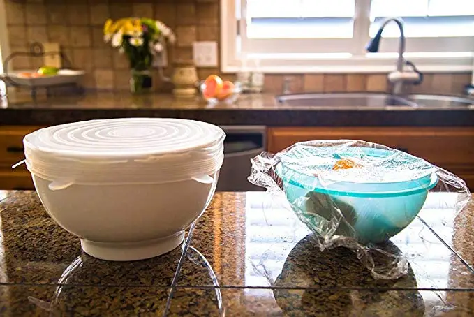 4/6Pcs Silicone Stretch Lids Reusable Airtight Food Wrap Covers Keeping Fresh Seal Bowl Stretchy Cover Kitchen Cookware | Дом и сад