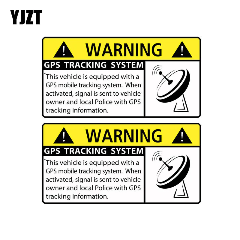 YJZT 10 2 см * 4 8 2X стикер GPS анти кражи SECUNITY будильник персональный интерес