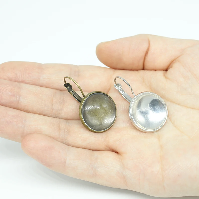 

TAFREE Abstract Art Painting Earrings many faces artist Picture Clip On Earrings Round Glass Bronze Plated modern Jewelry PT24
