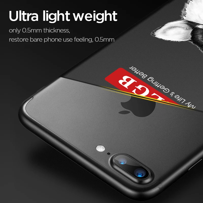 Чехлы с мультяшными рисунками для iphone 6 6s 6plus plus Матовый Жесткий пластиковый Чехол