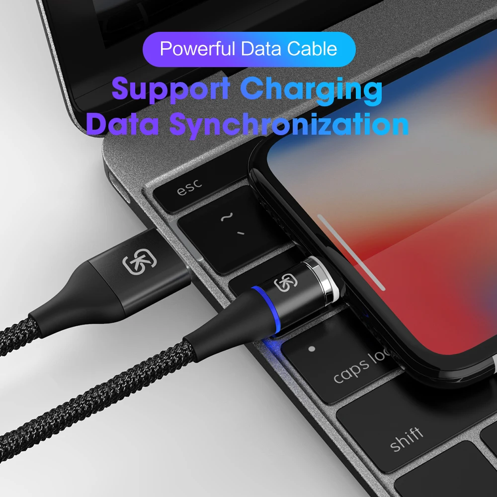 SIKAI 3A нейлоновый Магнитный кабель для быстрой зарядки 3 в 1 USB iphone Xiaomi samsung huawei