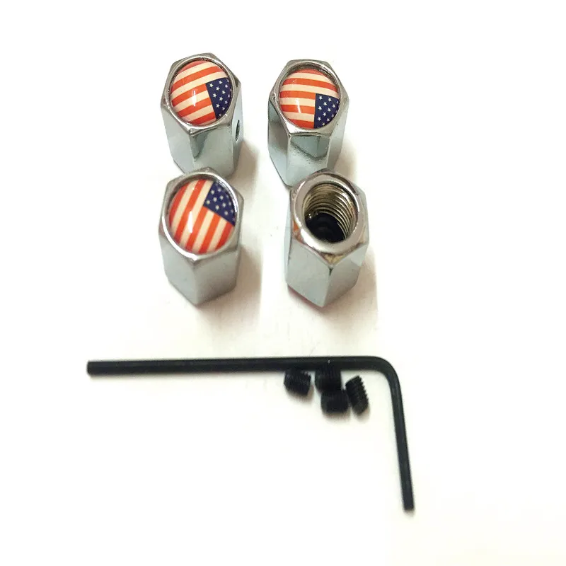 40 шт./10 комплектов колпачки на клапаны автомобильных шин с логотипом страны