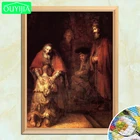 Картина Rembrandt с изображением знаменитого сына Возврат продавца, алмазная 5D картина сделай сам, полноразмерная вышивка стразами