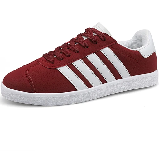 Men Shoes Red Трендовая брендовая мужская обувь для скейтбординга; кроссовки суперзвезды на плоской подошве; Мужская Спортивная обувь для улицы; Мужская прогулочная обувь; zapatos hombre - Цвет: Men Shoes Red
