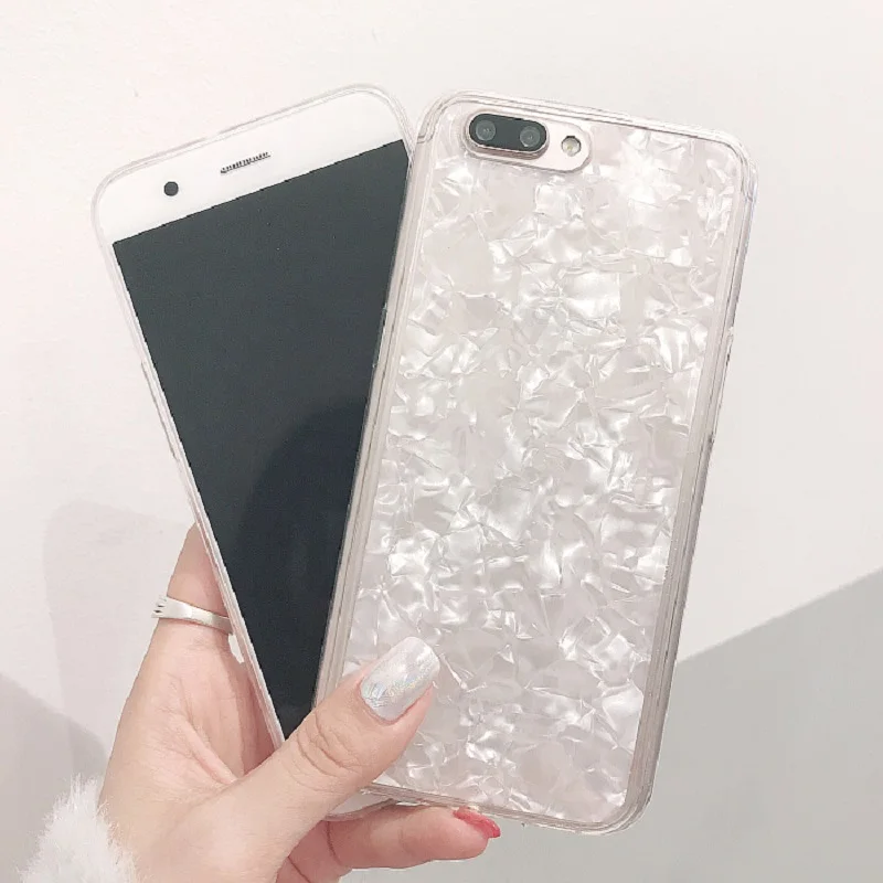 Ayeena Simple Seashells Skin Soft Phone Case For iphone X 6 6S 7 8 Plus Ultra Slim TPU Conque for Girly |