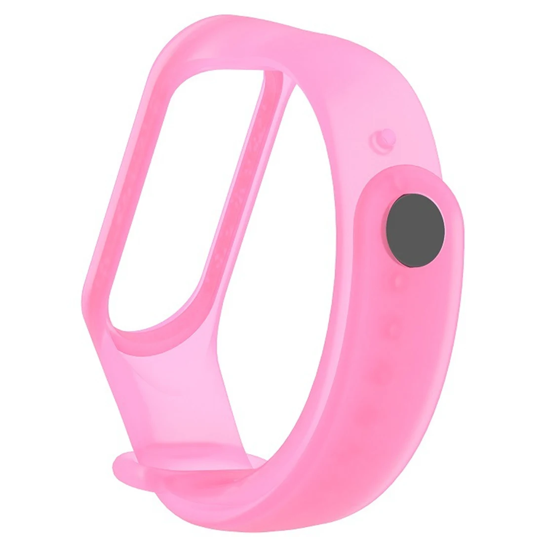Transparent Pink Ремешок для Xiaomi mi 3 4, силиконовый браслет для mi Band 3, умные часы, цветной сменный Браслет - Цвет: Transparent Pink