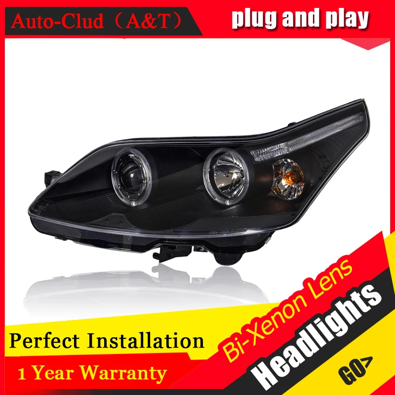 

Car Styling For Citroen C4 led headlights 2008-2011 For C4 head lamp Angel eye led DRL front light Bi-Xenon Lens xenon HID KIT